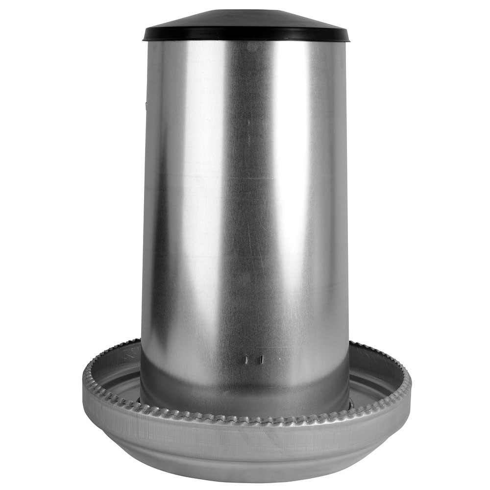 Poultry hopper feeder 40kg zinc plated with plastic lid