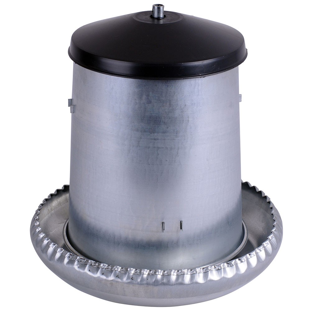 Poultry hopper feeder 5kg Zn plated with plastic lid