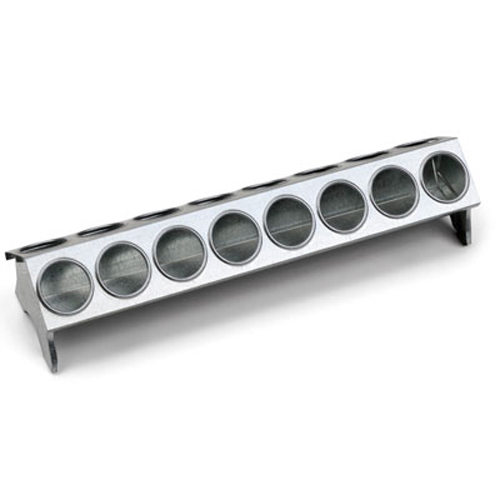 Feed trough with 16-hole cover for chicks
