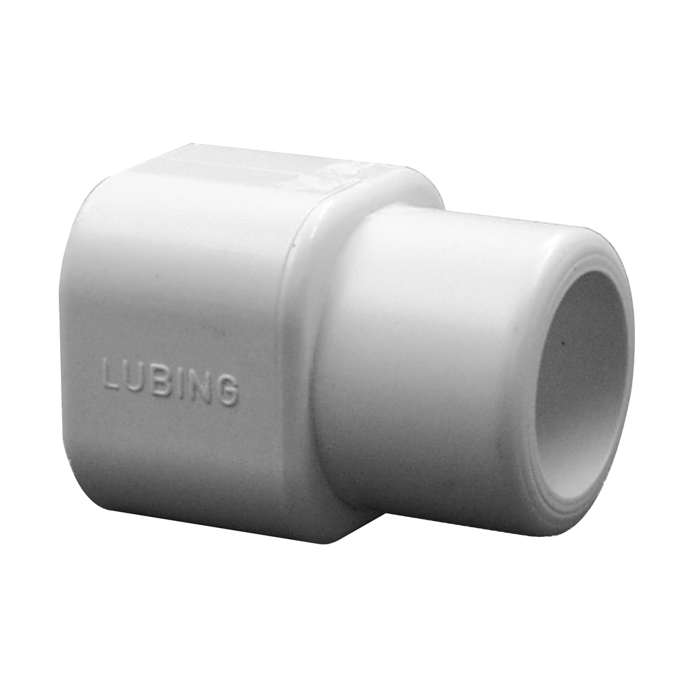 Līmējama PVC pāreja uz 3/4" šļūteni, taisna