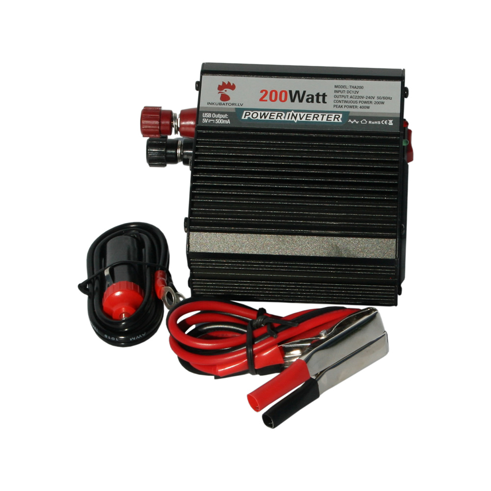 Inverters DC12V->AC220V, 200W