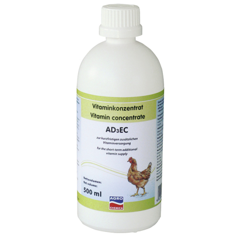 AD3EC vitamīnu papildbarība - koncentrāts mājputniem, 500ml