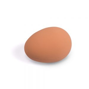 Dummy chicken egg, rubber 65g, brown
