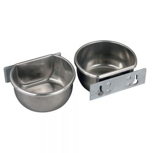 Drinker/feeder 400ml, stainless steel