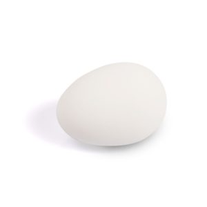 Dummy chicken egg, rubber 65g, white
