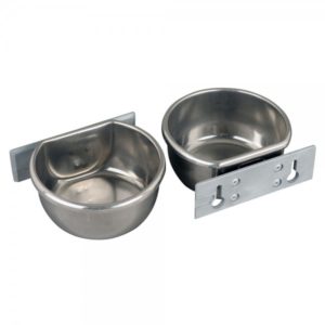 Drinker/feeder 300ml, stainless steel