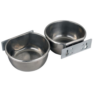 Drinker/feeder 600ml, stainless steel