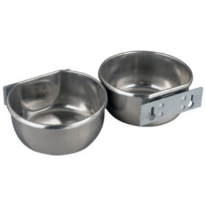 Drinker/feeder 850ml, stainless steel