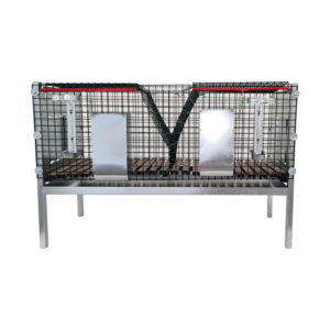 Rabbit cage, two compartments
