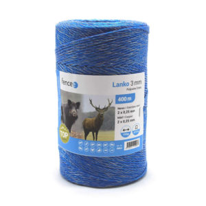 Elektriskā gana aukla, 3mm x 400m, zila, 0.17Ω