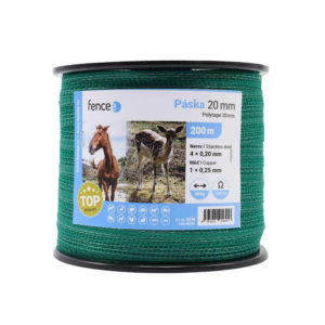 Elektriskā gana lente, 20mm x 200m, zaļa, 0.45Ω