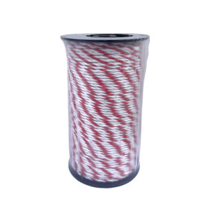 Elektriskā gana virve, 6mm x 200m, balta/sarkana, 0,31Ω