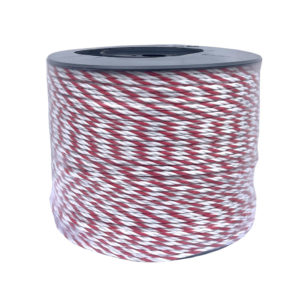 Elektriskā gana virve, 6mm x 500m, balta/sarkana, 0,31Ω