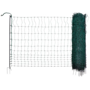 Elektrificējams vistu žogs, 50m, 122cm, dubults asmenis, zaļš