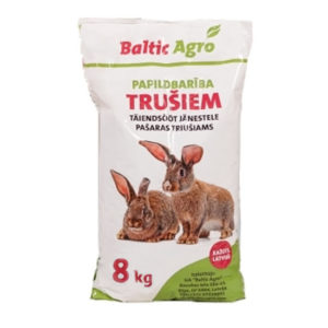 Papildbarība trušiem, granulēta, 8kg